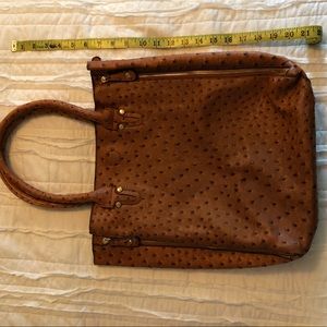 Faux Ostrich leather tote